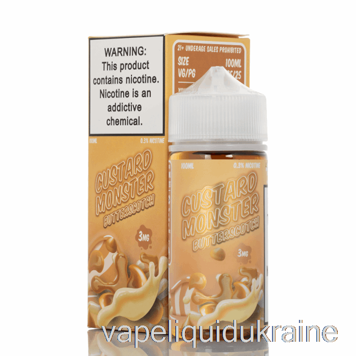 Vape Liquid Ukraine Butterscotch - Custard Monster - 100mL 0mg